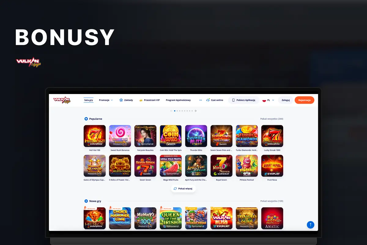 Vulkan Vegas — promocja bonusów