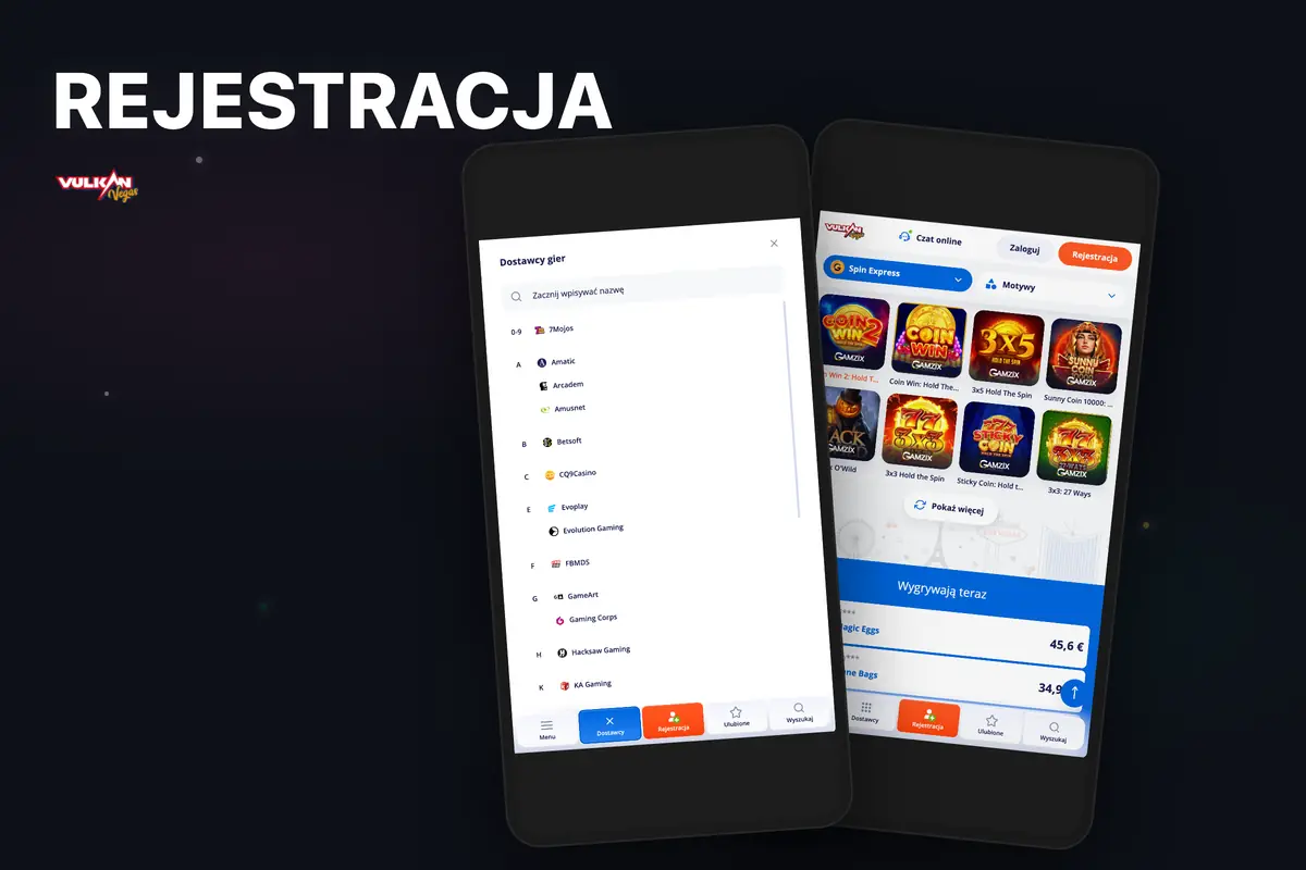 Vulkan Vegas — rejestracja